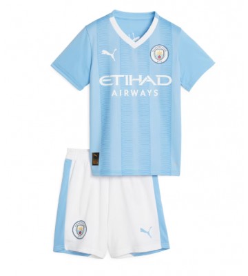 Manchester City Primera Equipación Niños 2023-24 Manga Corta (+ Pantalones cortos)